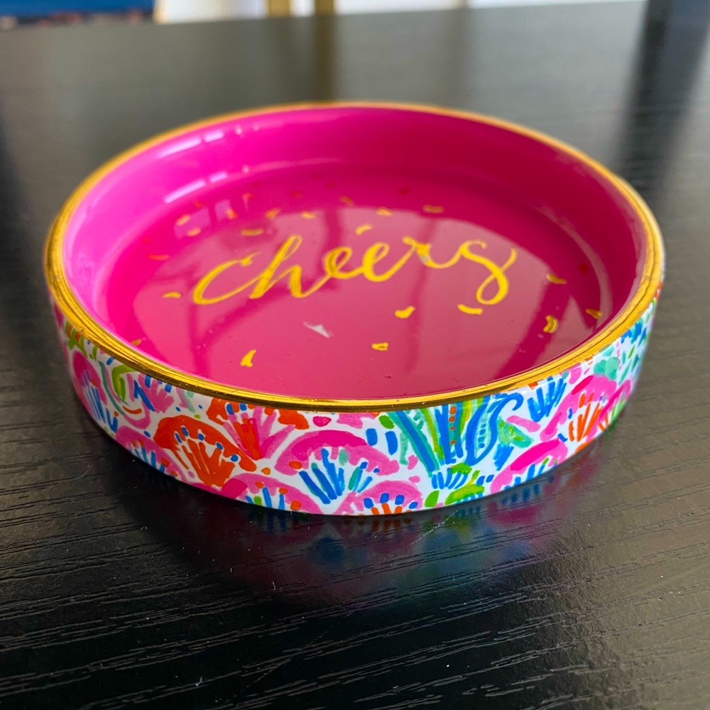 Lilly Pulitzer Cheers Wine Coaster